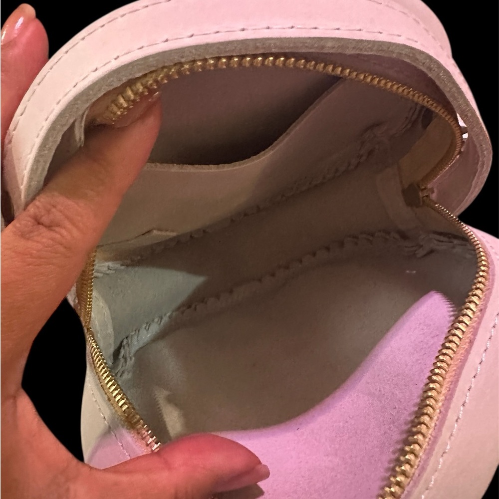 Portland Leather Beluga Small Circle Gray Bag - Picture 7 of 10